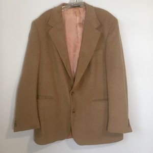 Unisex Tan Vintage Camel Hair By Christian Aujard